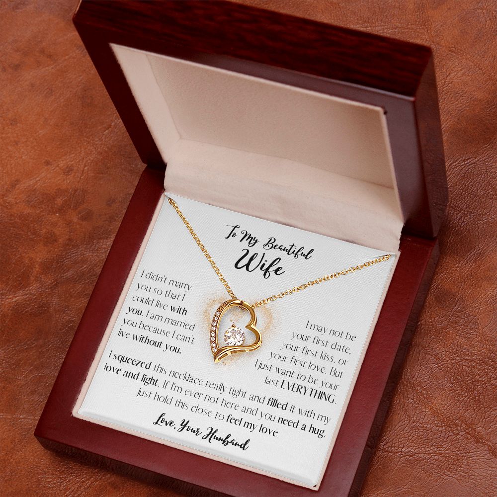 To My Beautiful Wife - Forever Love Necklace