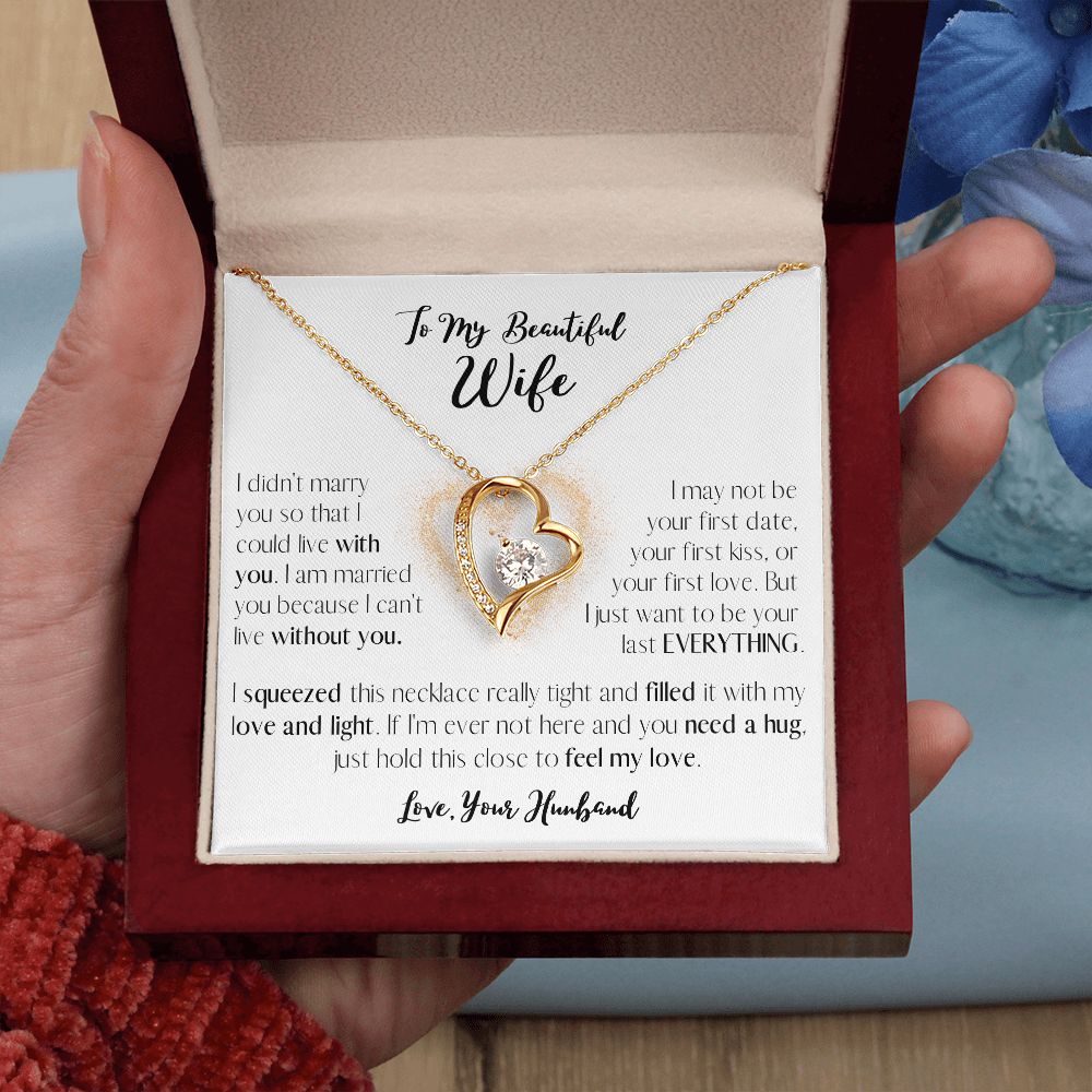 To My Beautiful Wife - Forever Love Necklace