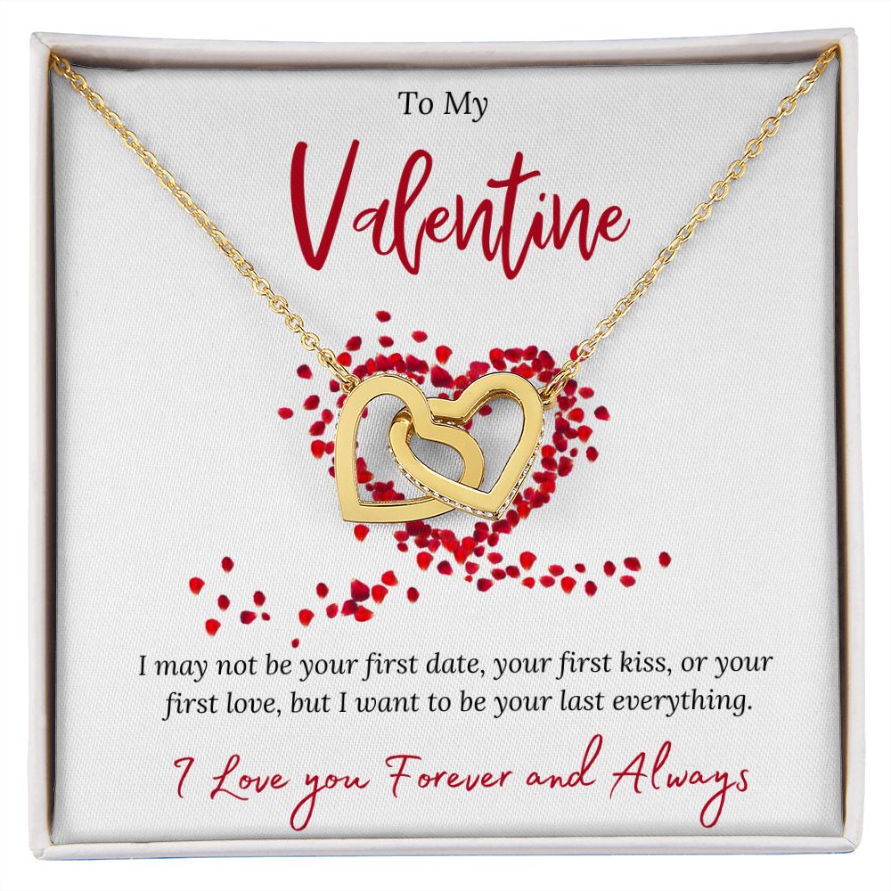 To My Valentine - Interlocking Hearts Necklace