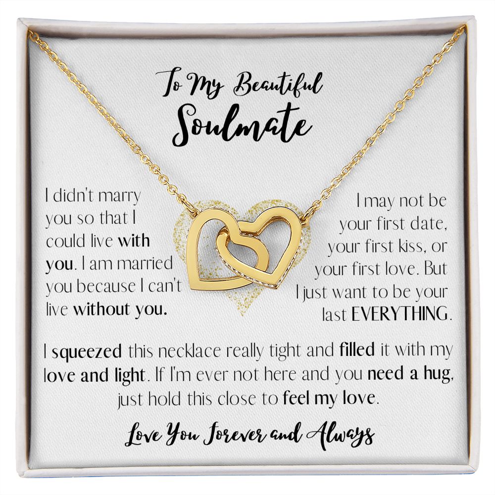 To My Beautiful Soulmate - Interlocking Hearts Necklace