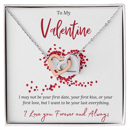 To My Valentine - Interlocking Hearts Necklace