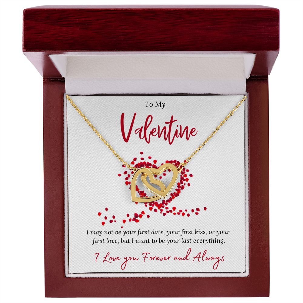 To My Valentine - Interlocking Hearts Necklace