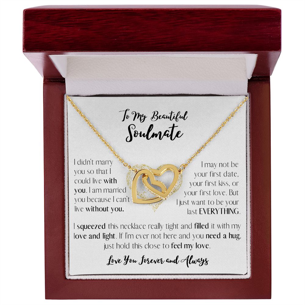 To My Beautiful Soulmate - Interlocking Hearts Necklace