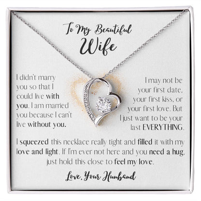 To My Beautiful Wife - Forever Love Necklace