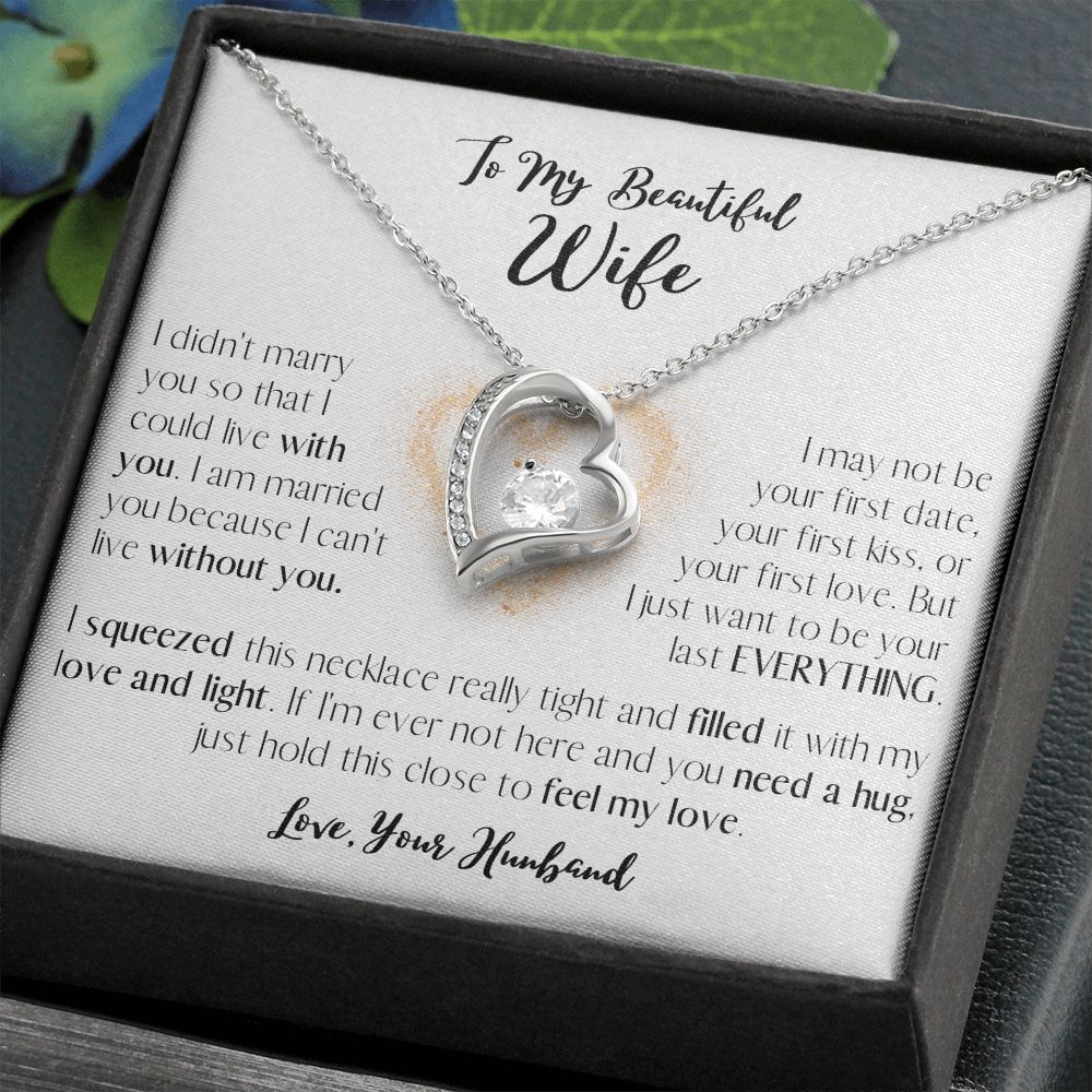 To My Beautiful Wife - Forever Love Necklace