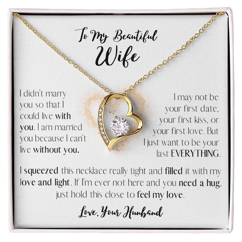 To My Beautiful Wife - Forever Love Necklace